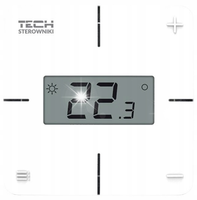Bezprzewodowy regulator pokojowy mechaniczny czarny R-8X Tech Sterowniki