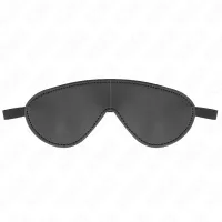 kink opaska na oczy prosta czarna 19,5x7,5 cm skorzana regulowana