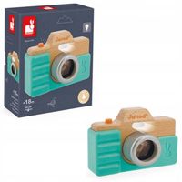 Drewniany Zabawkowy aparat fotograficzny dla dzieci z dźwiękiem Janod 18m+