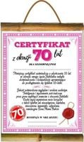 dyplom urodzinowy  ''70'' dla pani