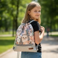 Plecak Zwierzak - Szkolny Worek Wodoodporny z Kieszonką