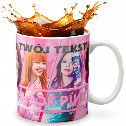 KUBEK 330ml GRAFIKA PREZENT ŚWIĘTA WZÓR - KPOP BLACKPINK BTS GOT7 + IMIĘ na Arena.pl