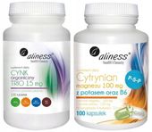 Aliness Cytrynian magnezu Potas + Cynk organiczny Ciśnienie krwi P-5-P