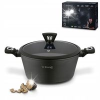 GARNEK z Pokrywką INDUKCJA Marmurkowa GRANITOWY GAZ Starke Pro Dark 6 l