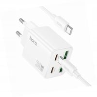 Ładowarka Hoco N56 30W 4 wejścia USB-C biała do Motorola Edge 50 Neo 5G