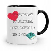 Kubek Czarny Prezent Dzień Nauczyciela Z Serca Z Nadrukiem Ze Zdjęciem