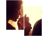 60X60CM MAŁA CZARNA O PORANKU DWU OBRAZ ŚCIAN