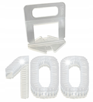 500x KLIPSY ZACISKI SYSTEM DO POZIOMOWANIA PŁYTEK 1.5 mm MOCNE DO KLINÓW