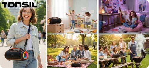 Głośnik Bezprzewodowy TONSIL BEAT 120W LED TWS Bluetooth AUX USB BT na Arena.pl