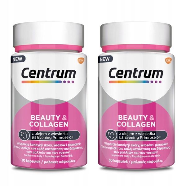 Multiwitamina Centrum Beauty & Collagen z olejkiem z wiesiołka 30 tabletek zdjęcie 1