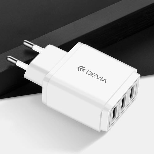 Ładowarka sieciowa Devia Smart 3USB 3,1A biała na Arena.pl