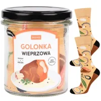 GOLONKA WIEPRZOWA W SŁOIKU SOXO PREZENT DLA FACETA SKARPETY ROZM. 40-45