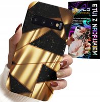 ETUI DO SAMSUNG GALAXY S10 PLUS - ZŁOTE ELEGANCKIE WZORY + FOLIA HYDRO