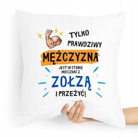 Poduszka Zabawny Prezent Tylko Prawdziwy Mężczyzna Z Nadrukiem Ze Zdjęciem