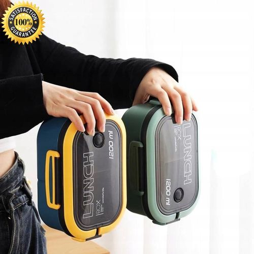 LUNCHBOX LUNCH BOX ŚNIADANIÓWKA POJEMNIK PUDEŁKO BOX Z PRZEGRÓDKAMI 1200ML na Arena.pl