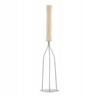 TŁUCZEK UGNIATACZ DO ZIEMNIAKÓW OKRĄGŁY DREWNIANA RĄCZKA TESSA 31,5 CM