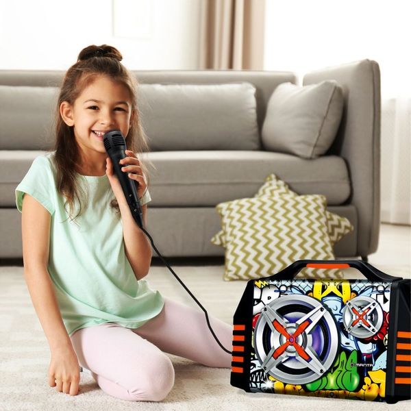 Głośnik Bluetooth Przenośny Karaoke Mikrofon Manta Helios 2 USB, AUX, FM 8h zdjęcie 6