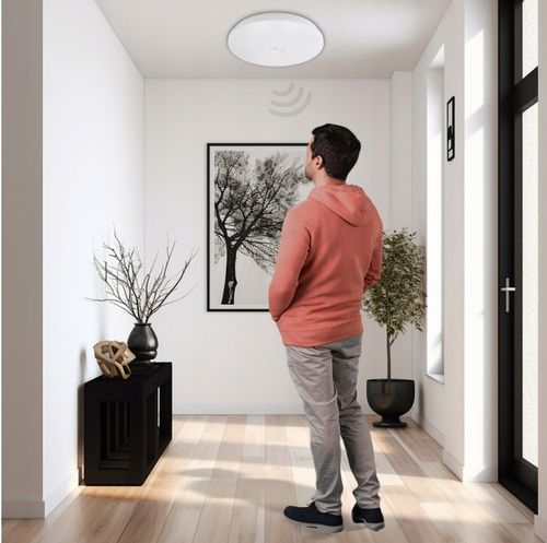 Plafon LED Lampa Sufitowa Z Czujnikiem Ruchu i Zmierzchu 2xE27 PIR na Arena.pl