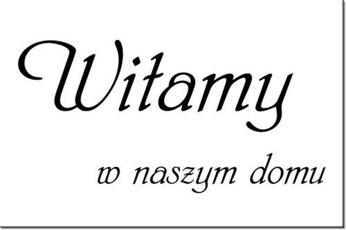90 60CM OBRAZ NAPIS ...WITAMY DOMU DRUK PŁÓTNO RAMA na Arena.pl