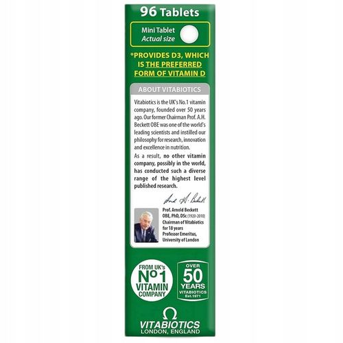 VITABIOTICS Ultra Vitamin D 2000IU Suplement diety WITAMINA D 96 tabletek na Arena.pl