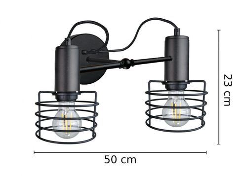 Kinkiet 2xE27 RUNE BLACK na Arena.pl