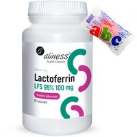 Aliness Lactoferrin LFS 95% Laktoferyna Witamina C Odporność 100mg 60