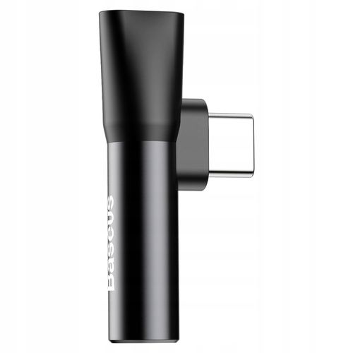 Adapter Audio Baseus USB-C do Mini Jack 3.5mm + USB-C (czarny) na Arena.pl