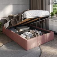 ŁÓŻKO 120x200 TAPICEROWANE Z POJEMNIKIEM + STELAŻ METALOWY PODNOSZONY