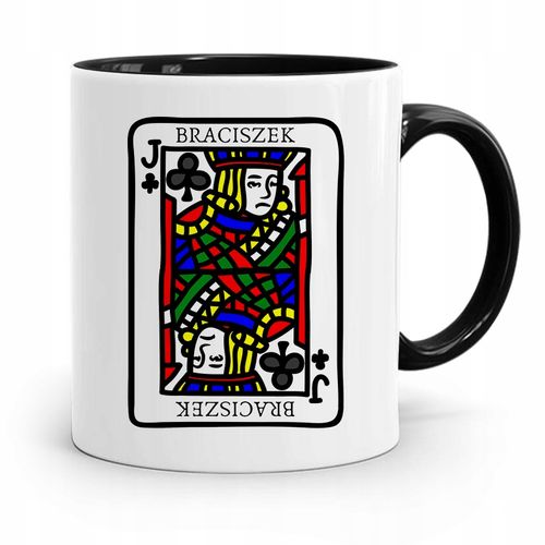 Kubek Czarny Prezent Dla Brata Walet Braciszek Z Nadrukiem Ze Zdjęciem na Arena.pl