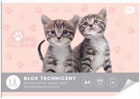 BLOK TECHNICZNY BIAŁY A4 dla DZIECI 10 kartek INTERDRUK zestaw 10 SZTUK