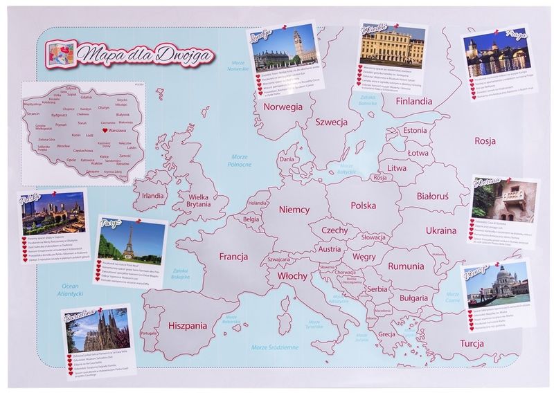 MAPA EUROPY DLA DWOJGA - ZDRAPKA DLA PAR zdjęcie 12