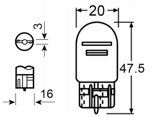 ŻARÓWKI SENSO W21/5W 12V HOMOLOGACJA E4 x10sztuk na Arena.pl