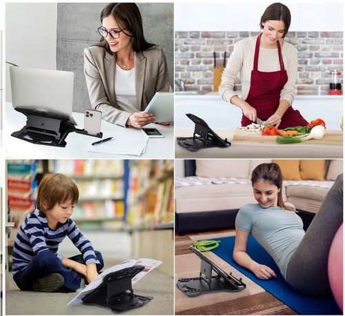 PODSTAWKA POD LAPTOPA TABLET SKŁADANA REGULOWANA 360° STOJAK na Arena.pl