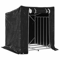 Stojak na drewno opałowe z drutem stalowym, 100,5x100,5x110,5cm