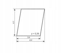 szyba drzwi górna ciągnika C-330 C-360 MF 255 kabina Naglak Koźmin