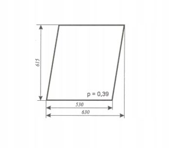 szyba drzwi górna ciągnika C-330 C-360 MF 255 kabina Naglak Koźmin na Arena.pl