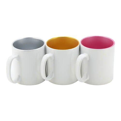 Kubek 300 ml ze srebrnym wnętrzem Sublimacja Termotransfer na Arena.pl