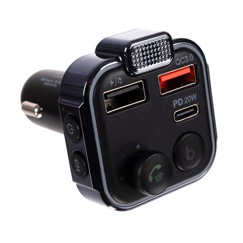 Transmiter Bluetooth FM Ładowarka Adapter 2xUSB + USB Typ-C Mp3 Samochodowy zdjęcie 2