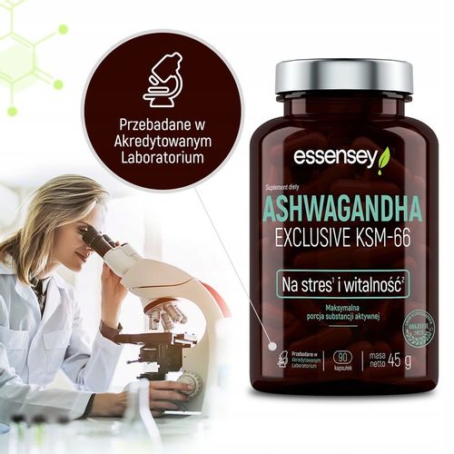 ASHWAGANDHA PREMIUM KSM-66 EKSTRAKT Z KORZENIA MAX PORCJA STRES SEN RELAKS na Arena.pl