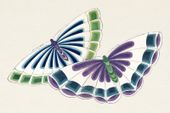 Plakat 60x40cm Butterfly 9, Sekka Japoński Vintage do Salonu