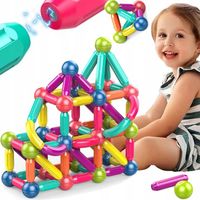 Magnetyczne Klocki Konstrukcyjne Edukacyjne Duży Zestaw 120 el. Sticks