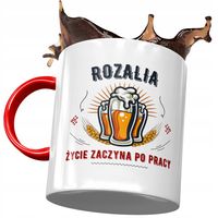 Kubek Czerwony Dla Rozalii Koleżanki Prezent Z Nadrukiem Ze Zdjęciem