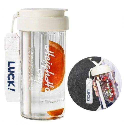 Butelka na wodę z koszyczkiem i słomką 600 ML Simple BD32B na Arena.pl