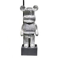 Figurka Bearbrick Supreme 155 cm srebrna na podstawce designerska zabawka