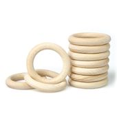 Drewniane KÓŁKA do makramy ringi 35mm / 55mm 10szt.
