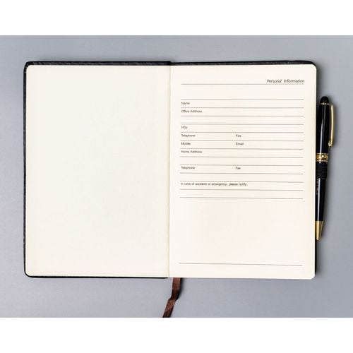 czarny notes w formacie a5 zadrukowany w linie - peterson na Arena.pl