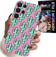 ETUI DO SAMSUNG GALAXY S23 Ultra - KAKTUSY, KAKTUS NA RÓŻOWYM TLE + FOLIA