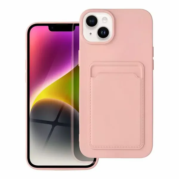 Futerał CARD CASE do IPHONE 14 PLUS różowy zdjęcie 1