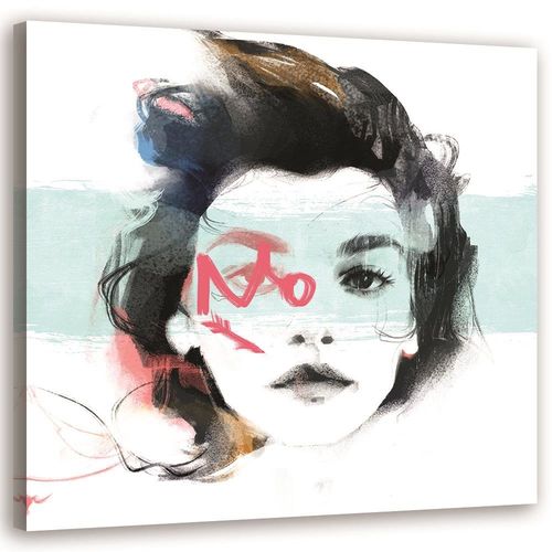 Obraz na płótnie – Canvas, Kobieca twarz 40x40 na Arena.pl