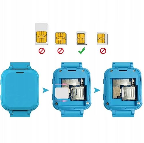 Zegarek dziecięcy / MK-Tech / GPS / smartwatch / lokalizator / fioletowy na Arena.pl